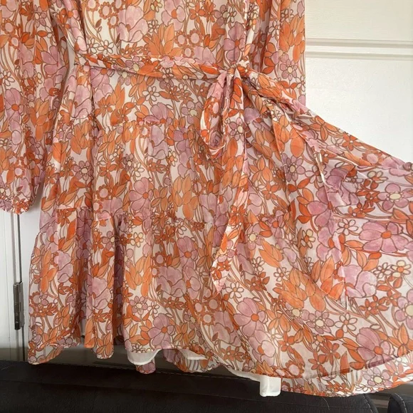 • [Ryegrass] Tie Waist Flowy Dress • - Picture 5 of 10